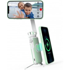 PowerVision S1 3-Axis Gimbal Stabilizer Smartphone Gimbal Portable and Foldable, Built-in Tripod Wireless Powerbank, AI Tracking of Motions and Faces, Vlogging Stabilizer (Car Mount Kit, Green) PowerVision S1 3-Axis Gimbal Stabilizer Smartphone Gimbal Portable and Foldable, Built-in Tripod Wireless Powerbank, AI Tracking of Motions and Faces, Vlogging Stabilizer (Car Mount Kit, Green)