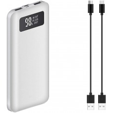 Portable Slim Power Bank Works for Your Samsung Galaxy Halo with 10,000mAH Digital Display Screen, Status Update, and 3 Cables Included! (White) Portable Slim Power Bank Works for Your Samsung Galaxy Halo with 10,000mAH Digital Display Screen, Status Update, and 3 Cables Included! (White)